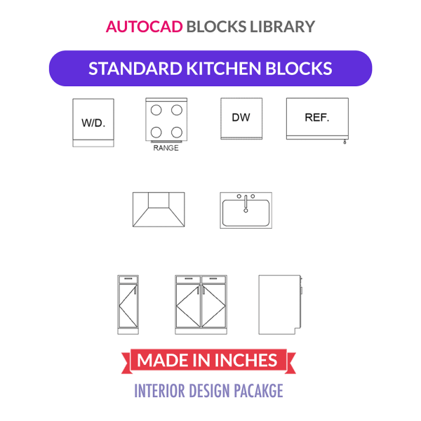 Autocad Standard Kitchen Blocks