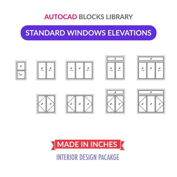 Autocad Standard Windows Elevations
